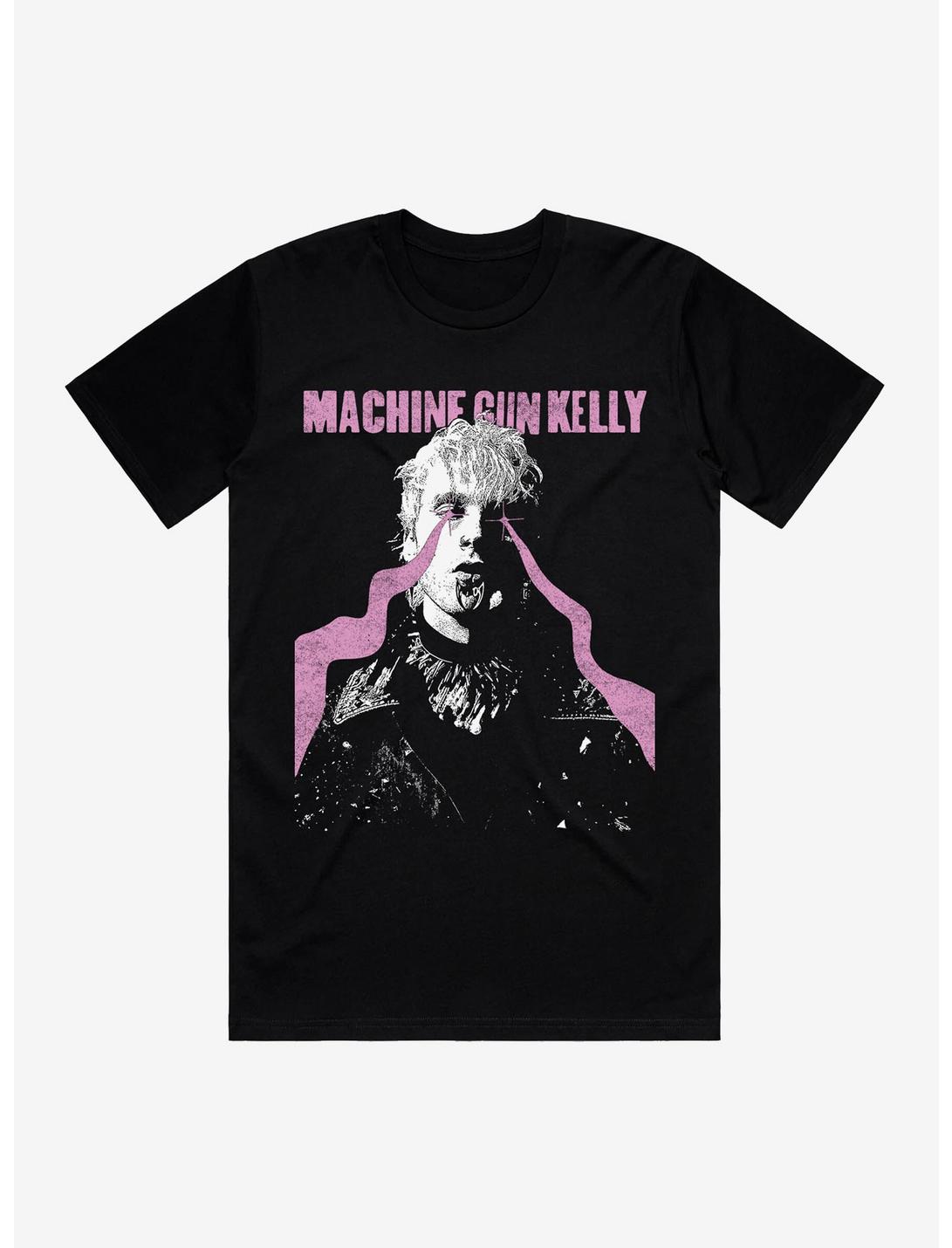 Machine Gun Kelly Mainstream Sellout Laser Eyes Girls T-Shirt, BLACK, hi-res