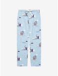 Studio Ghibli Howl’s Moving Castle Icons & Characters Allover Print Sleep Pants - BoxLunch Exclusive , LIGHT BLUE, hi-res