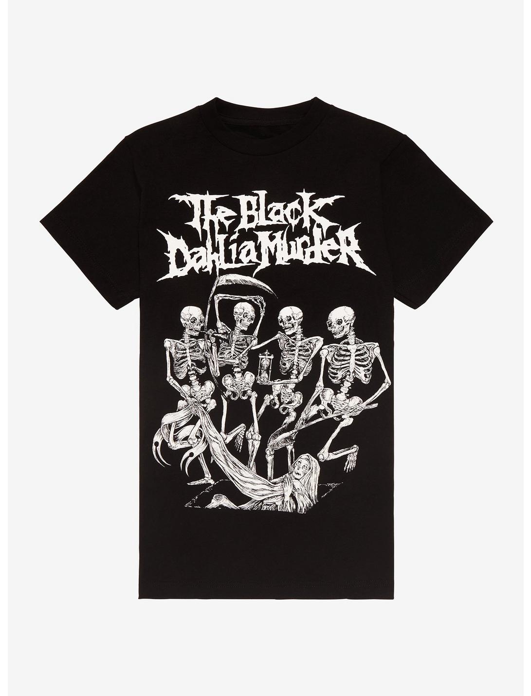 The Black Dahlia Murder Skeletons Boyfriend Fit Girls T-Shirt, BLACK, hi-res
