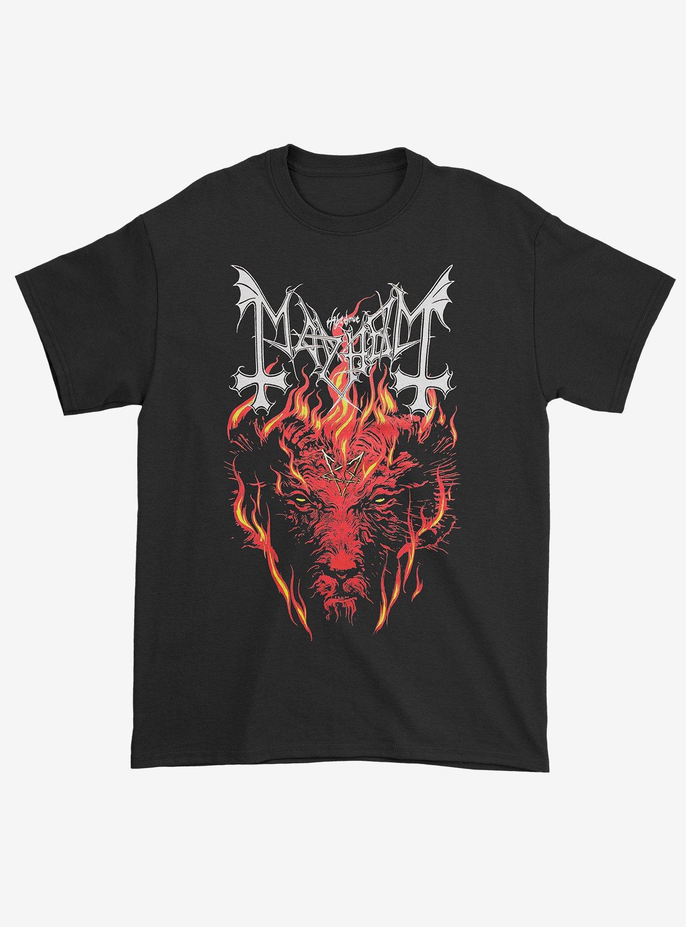 Mayhem Fire Goat Boyfriend Fit Girls T-Shirt, BLACK, hi-res