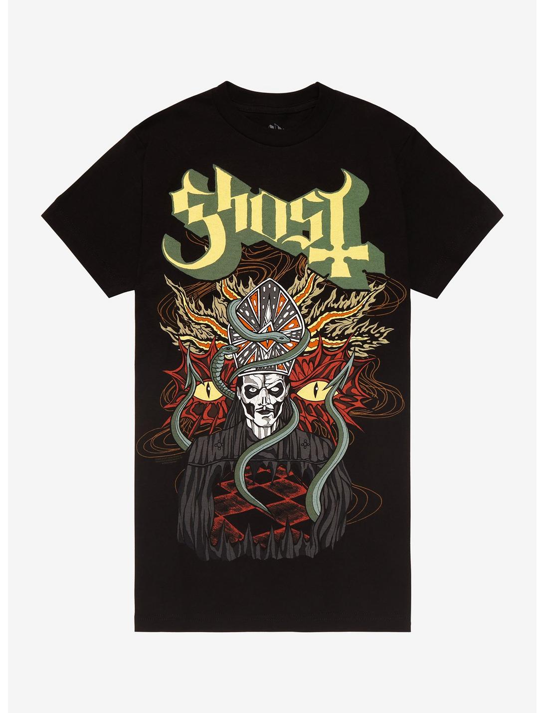 Ghost Snake Demon Boyfriend Fit Girls T-Shirt, BLACK, hi-res