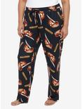 Halloween Pumpkin Knife Pajama Pants Plus Size, ORANGE, hi-res
