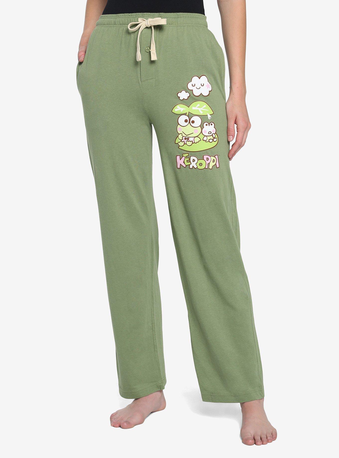 Hot Topic Keroppi Boba Bow Girls Pajama Pants Plus