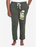 Keroppi Clouds Green Pajama Pants Plus Size, MULTI, hi-res