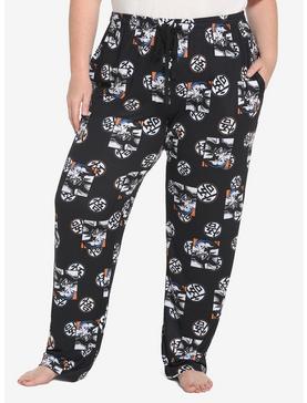 Dragon Ball Z Goku Allover Print Girls Pajama Pants Plus Size, , hi-res