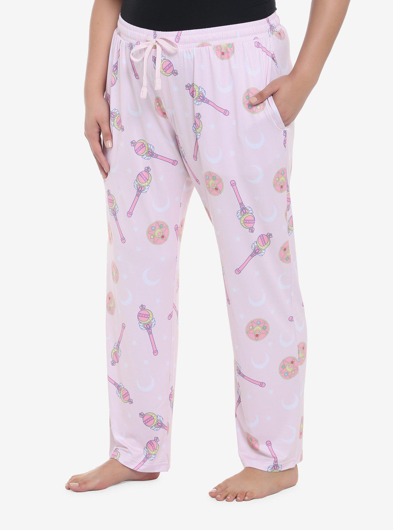 Sailor Moon Allover Print Pajama Pants Plus Size, MULTI, hi-res