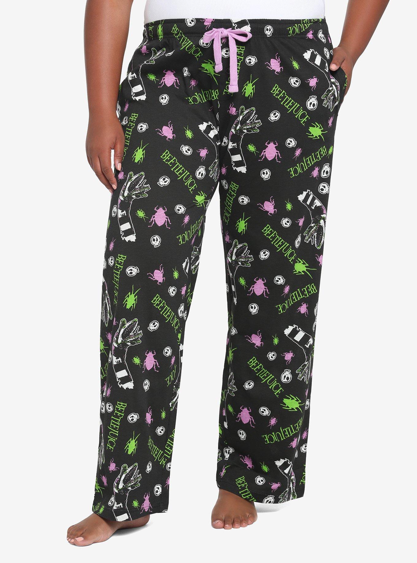Beetlejuice Logos Pajama Pants Plus Size Hot Topic