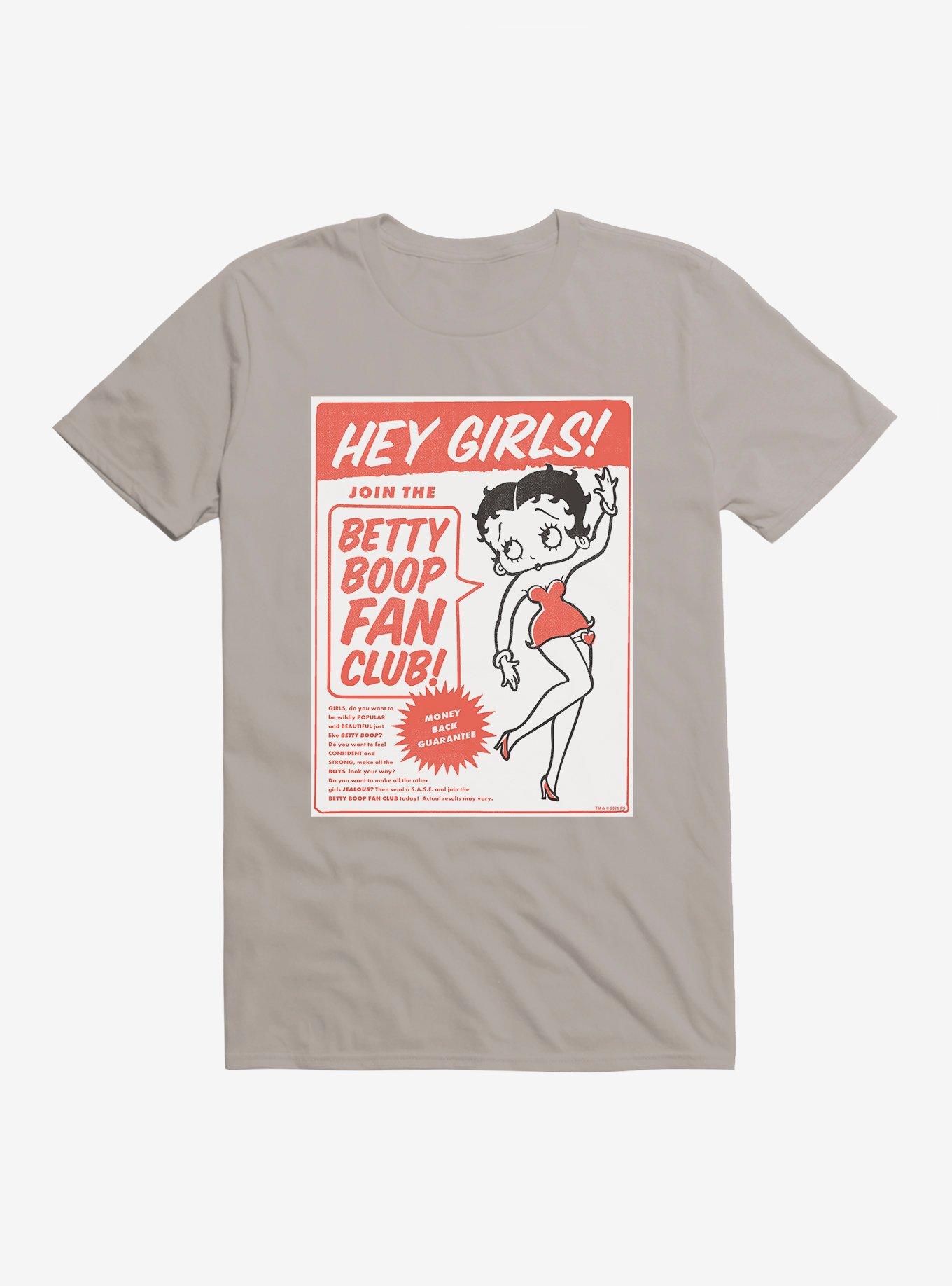 Betty Boop Hey Girls T-Shirt, LIGHT GREY, hi-res