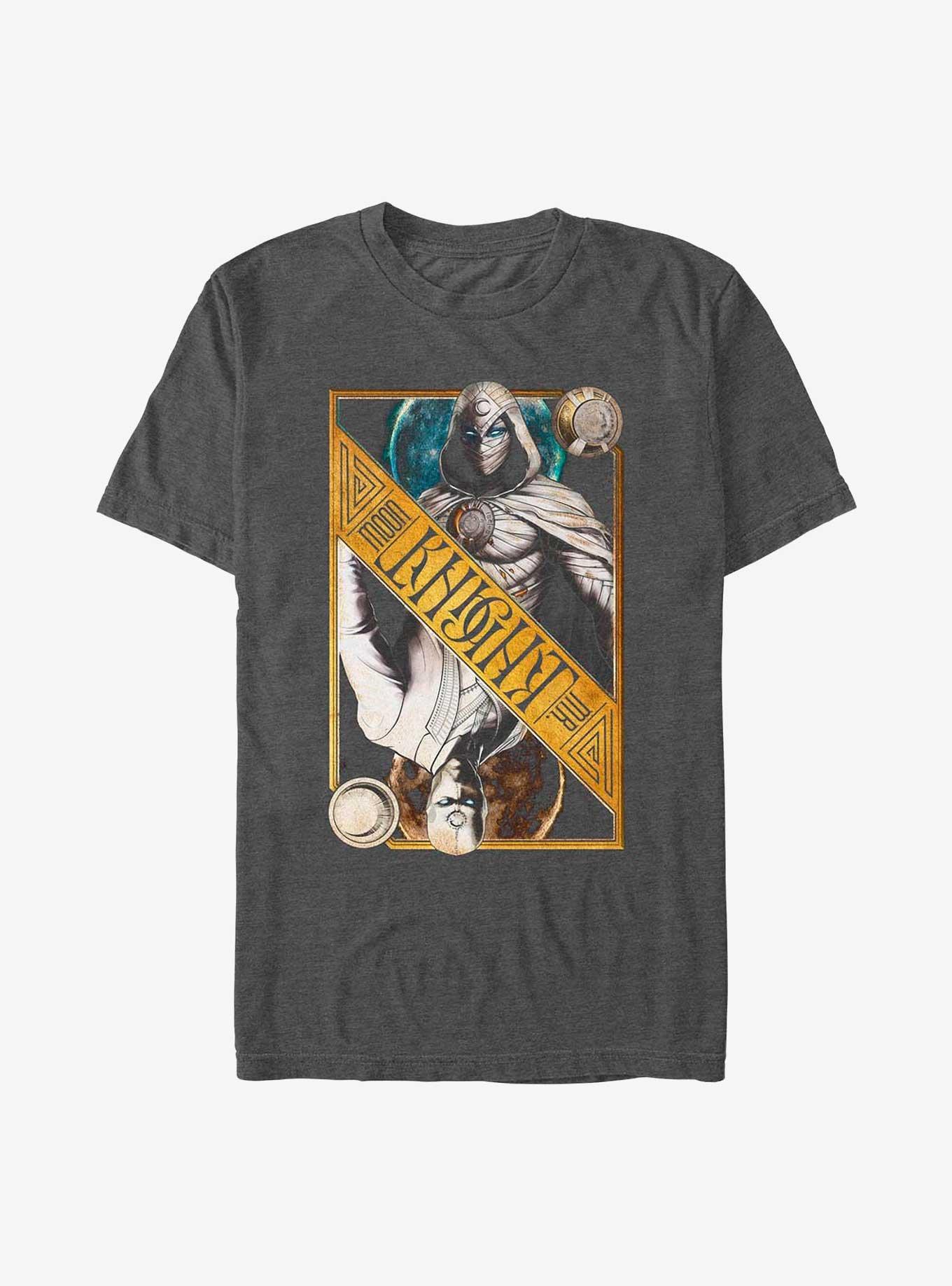 Marvel Moon Knight Mr. Knight Moon Knight Dual Card T-Shirt, CHAR HTR, hi-res
