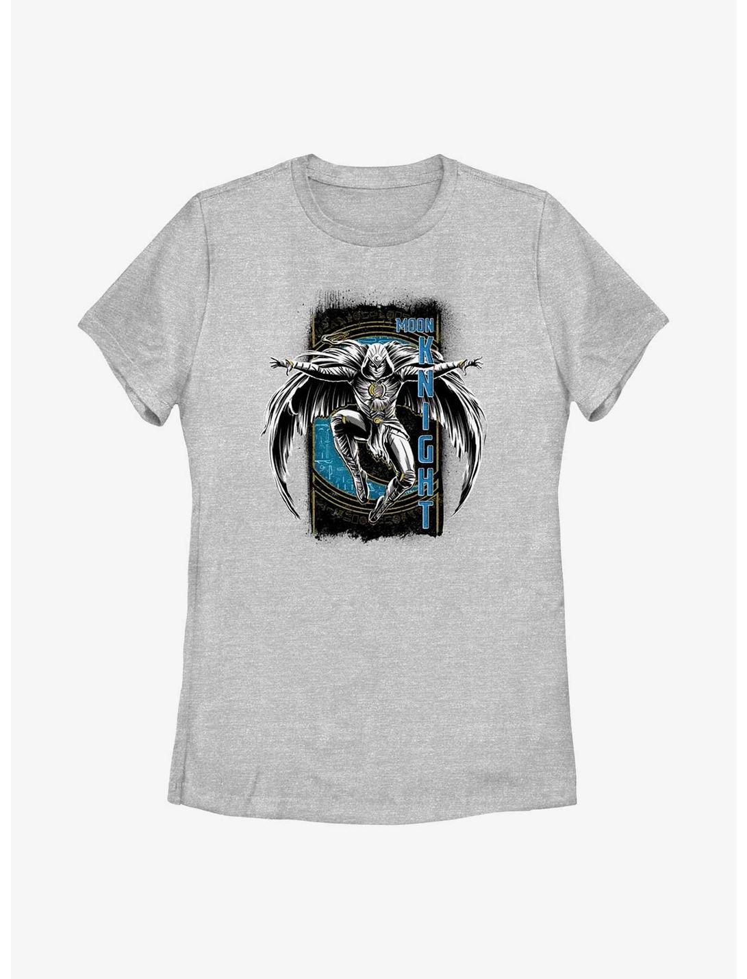 Marvel Moon Knight Grunge Badge Womens T-Shirt, ATH HTR, hi-res