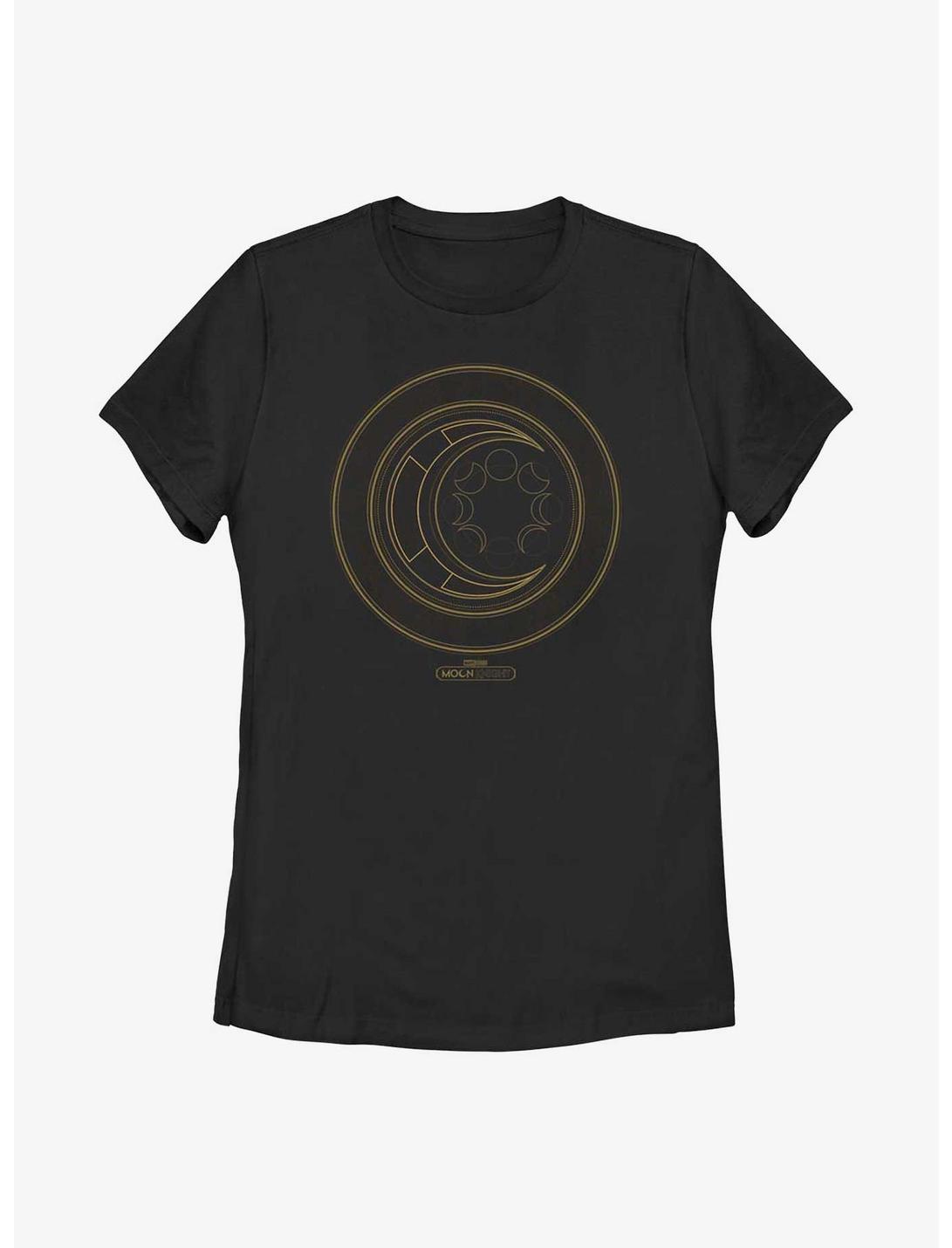 Marvel Moon Knight Hieroglyphics Logo Womens T-Shirt, BLACK, hi-res