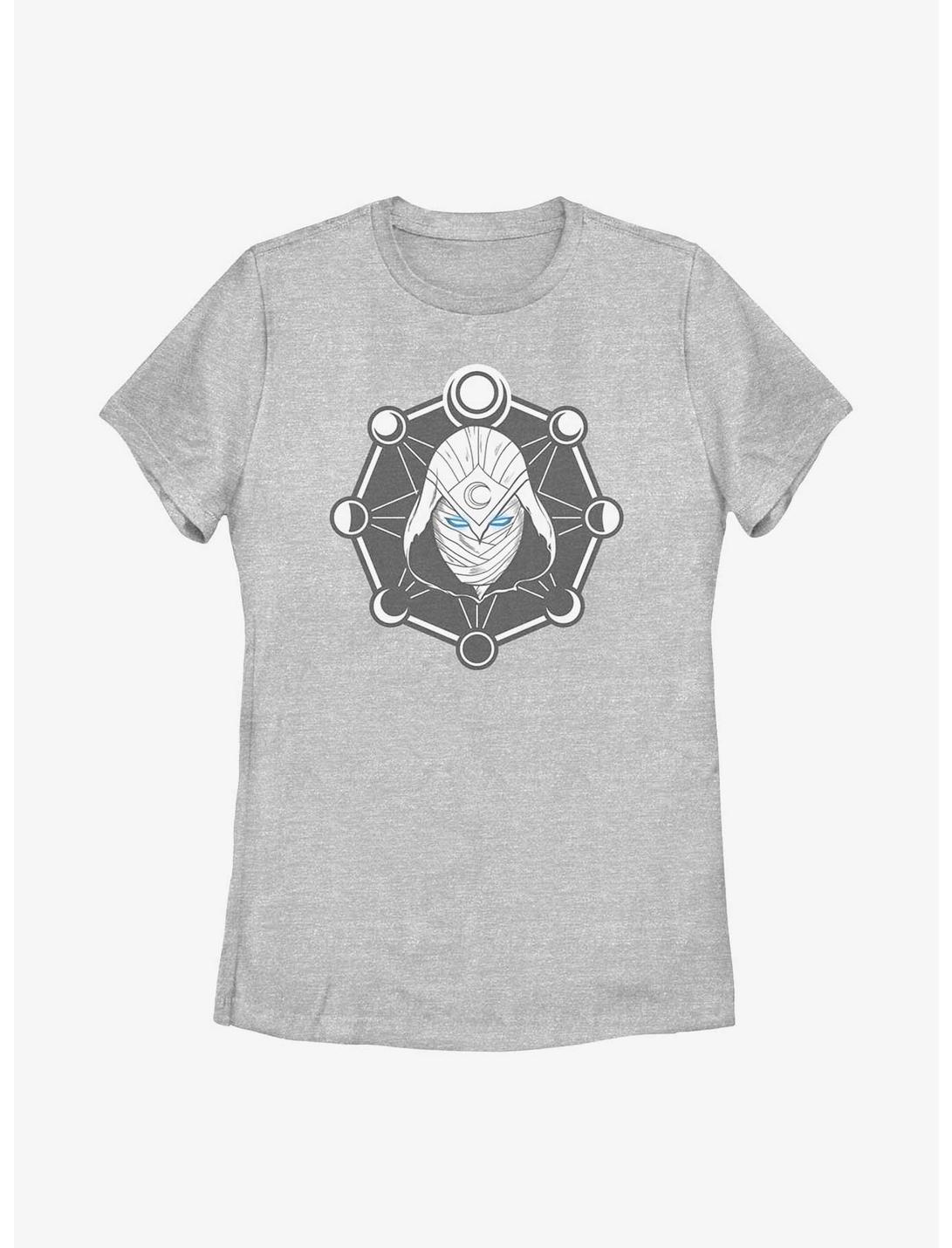 Marvel Moon Knight Mask Logo Womens T-Shirt, ATH HTR, hi-res