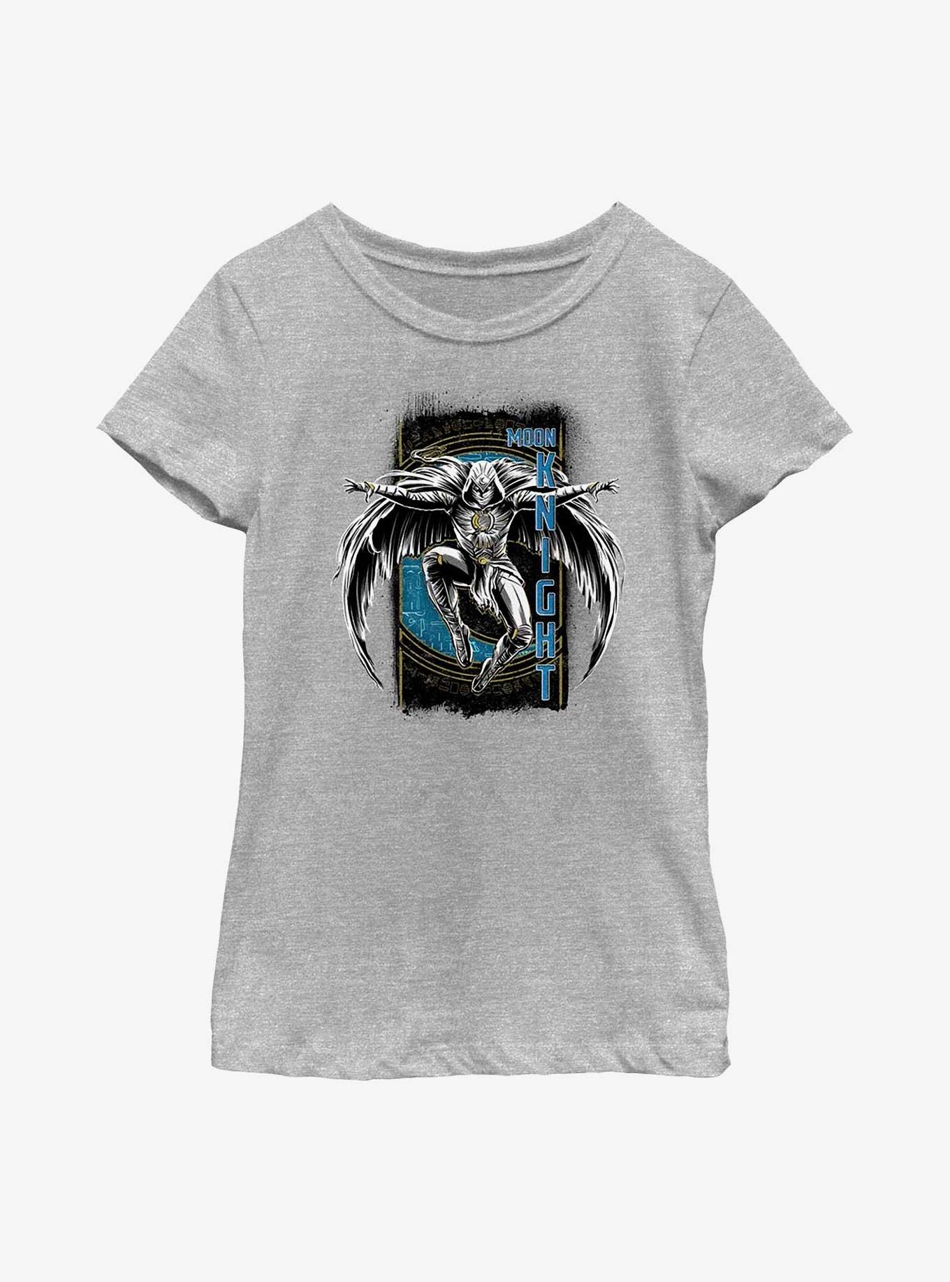 Marvel Moon Knight Grunge Badge Youth Girls T-Shirt, , hi-res