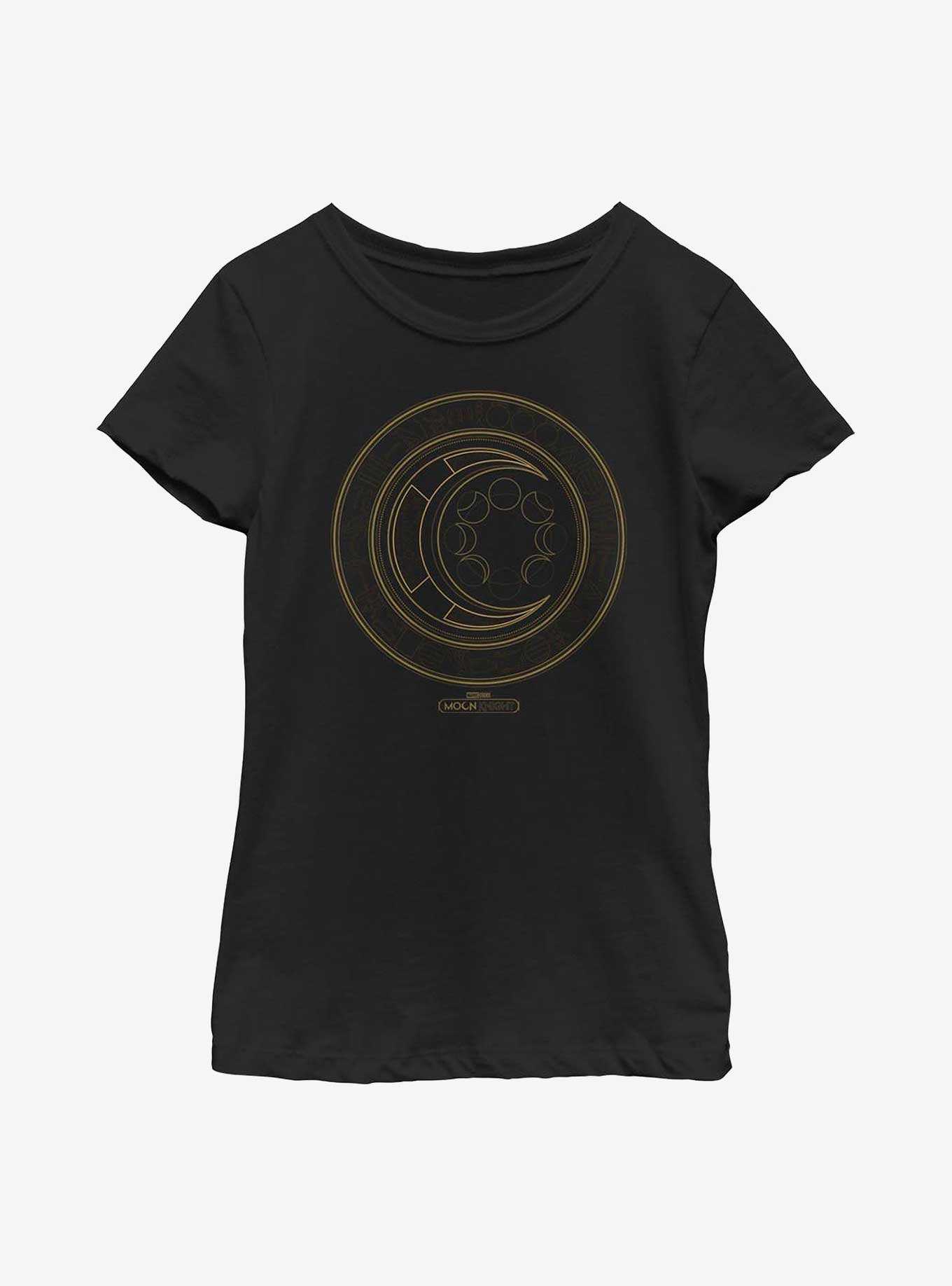 Marvel Moon Knight Hieroglyphics Logo Youth Girls T-Shirt, , hi-res