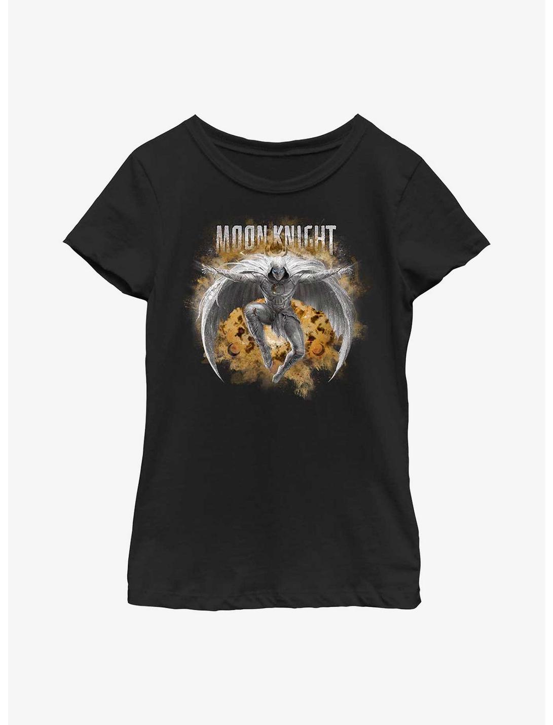 Marvel Moon Knight Leaping Youth Girls T-Shirt, BLACK, hi-res