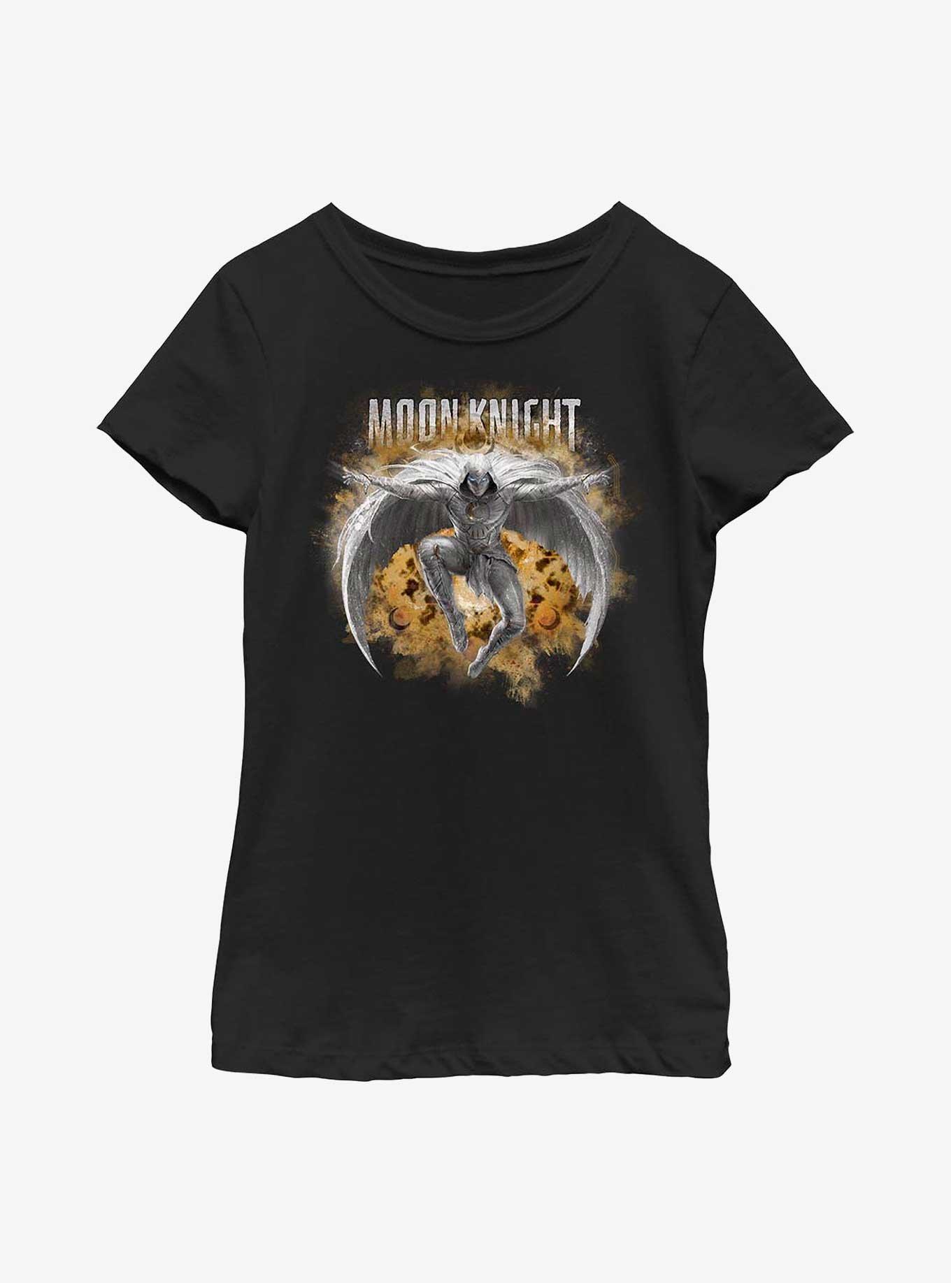 Marvel Moon Knight Leaping Youth Girls T-Shirt, BLACK, hi-res