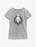Marvel Moon Knight Mask Logo Youth Girls T-Shirt, ATH HTR, hi-res