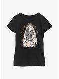 Marvel Moon Knight Paper Cutout Youth Girls T-Shirt, BLACK, hi-res