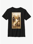 Marvel Moon Knight Gold Glyphs Poster Youth T-Shirt, BLACK, hi-res