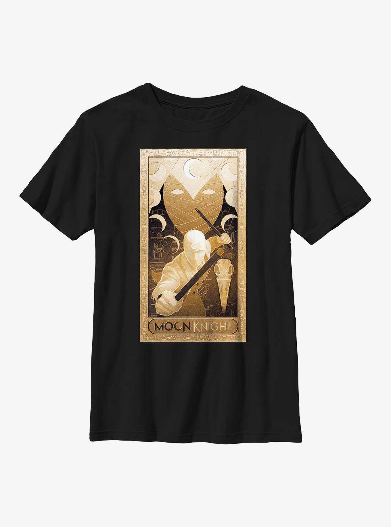 Marvel Moon Knight Gold Glyphs Poster Youth T-Shirt, , hi-res