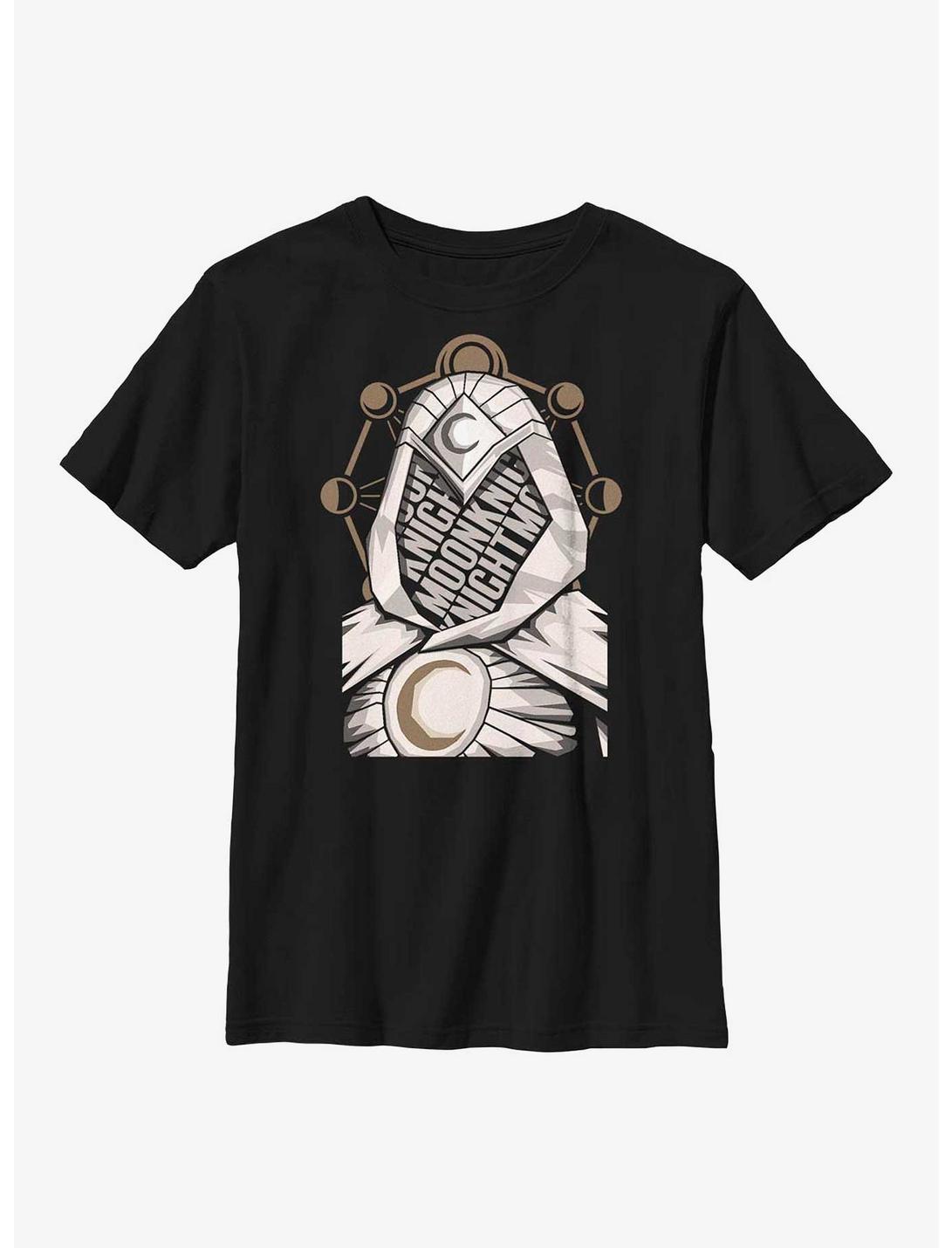 Marvel Moon Knight Paper Cutout Youth T-Shirt, BLACK, hi-res