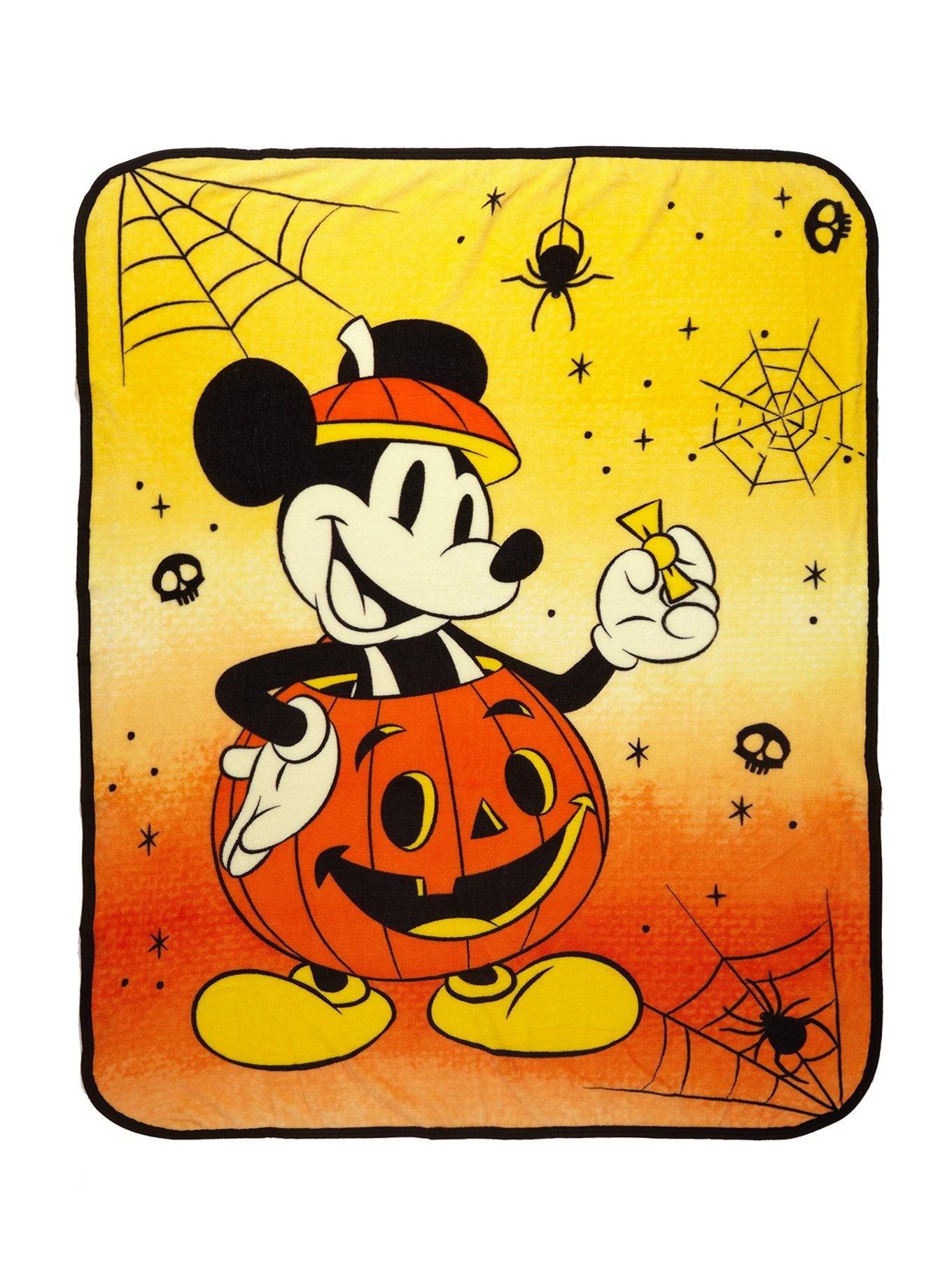 Disney HALLOWEEN Mickey Mouse BOO 2-Pack Orange Hand Towel 15x25 in NWT