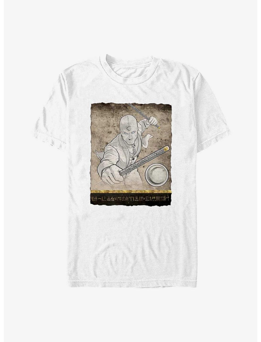 Marvel Moon Knight Mr. Knight Scroll Fragment T-Shirt, WHITE, hi-res