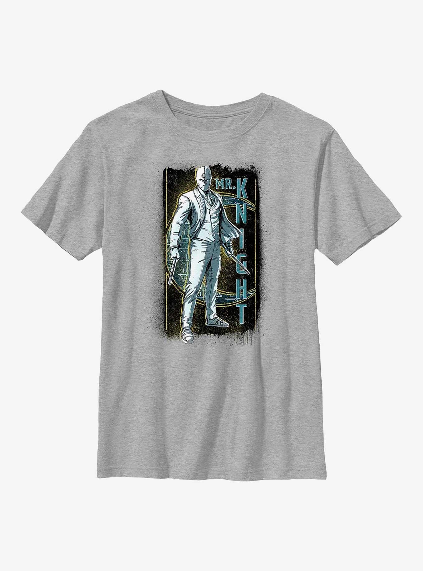 Marvel Moon Knight Mr. Knight Grunge Badge Youth T-Shirt, , hi-res