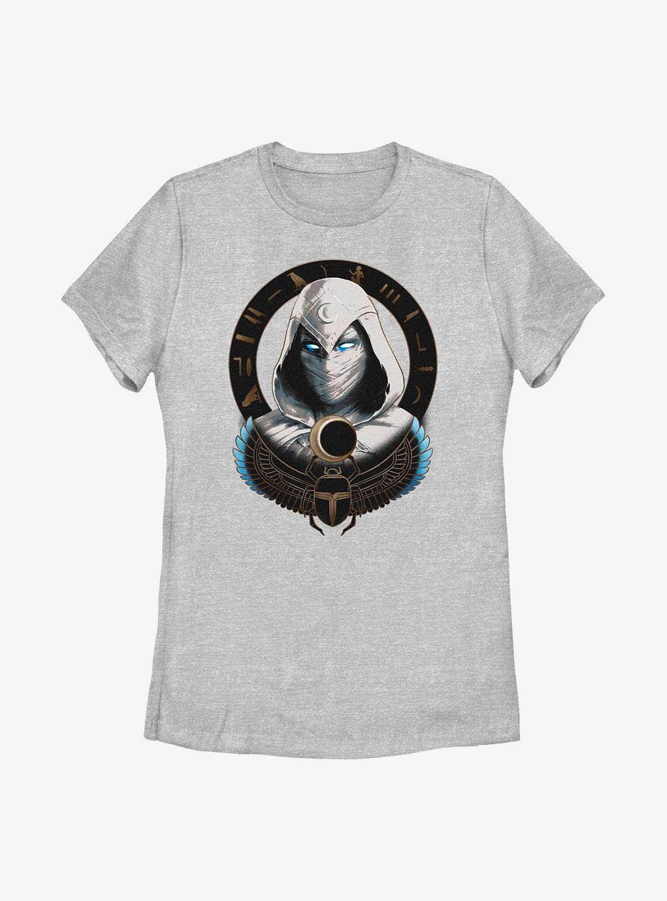 Marvel Moon Knight Mask Badge Womens T-Shirt, ATH HTR, hi-res