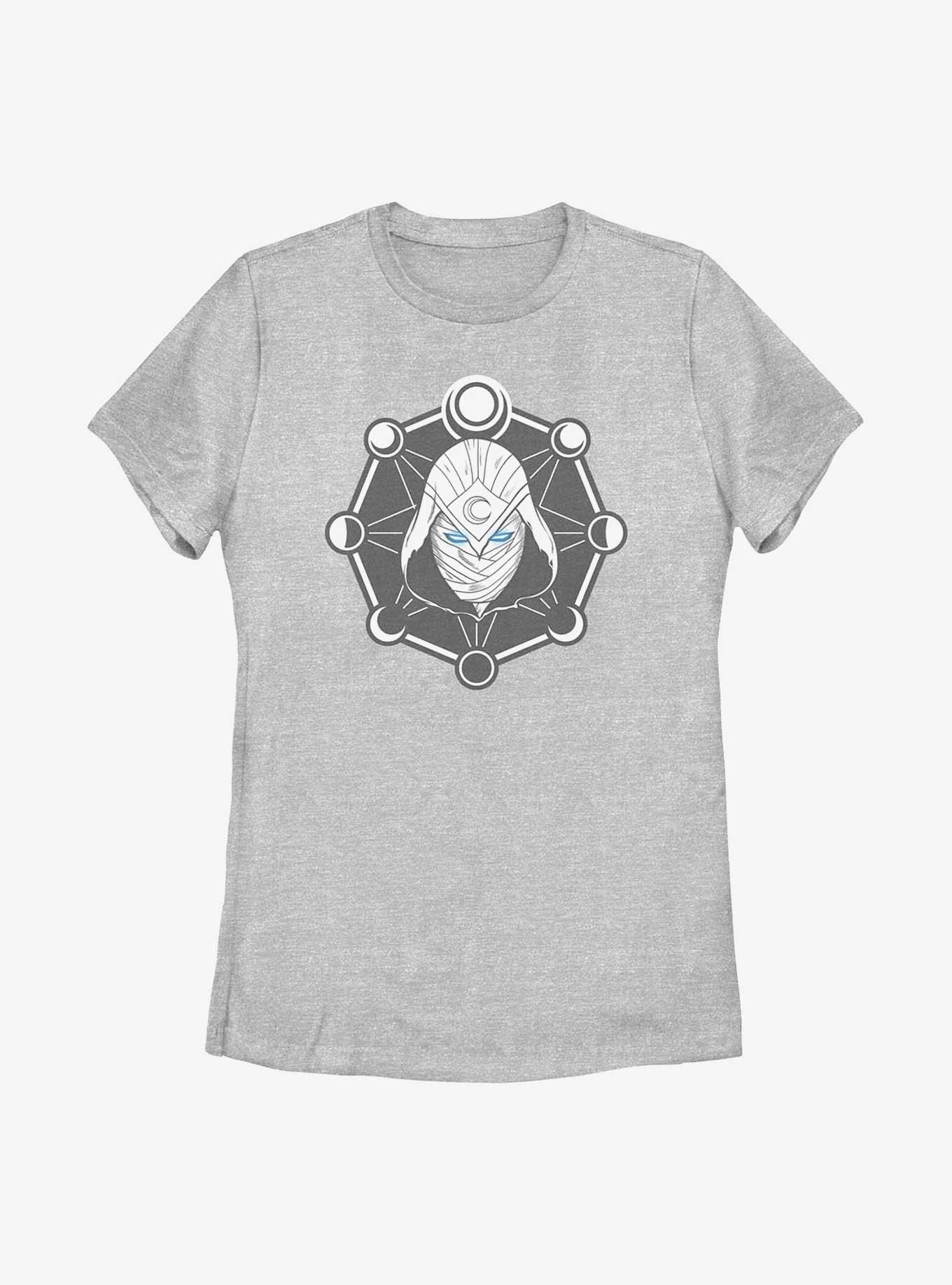 Marvel Moon Knight Mask Logo Womens T-Shirt, ATH HTR, hi-res