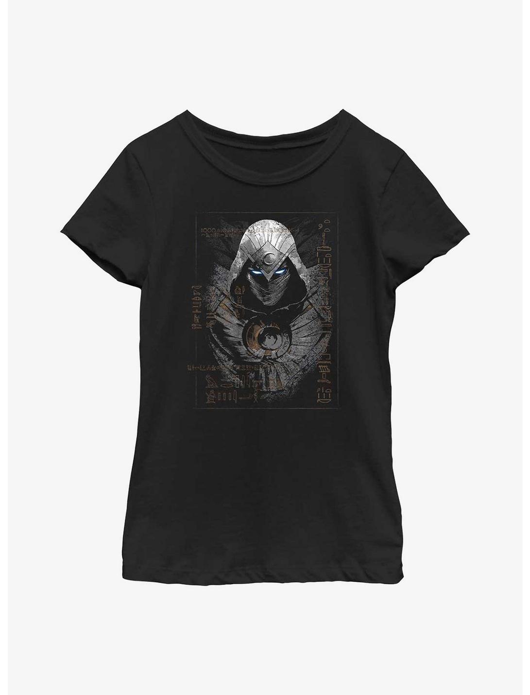 Marvel Moon Knight Ancient Glyphs Youth Girls T-Shirt, BLACK, hi-res