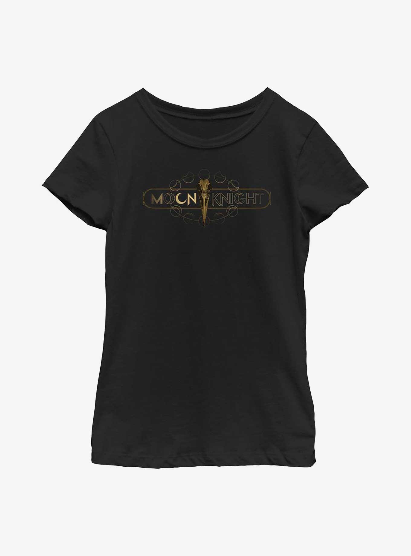 Marvel Moon Knight Skull Logo Youth Girls T-Shirt, , hi-res