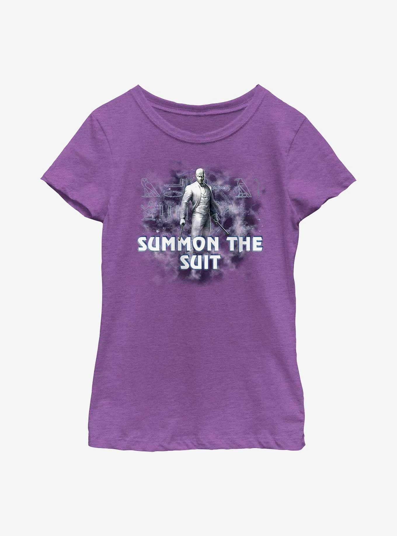 Marvel Moon Knight Summon The Suit Youth Girls T-Shirt, PURPLE BERRY, hi-res