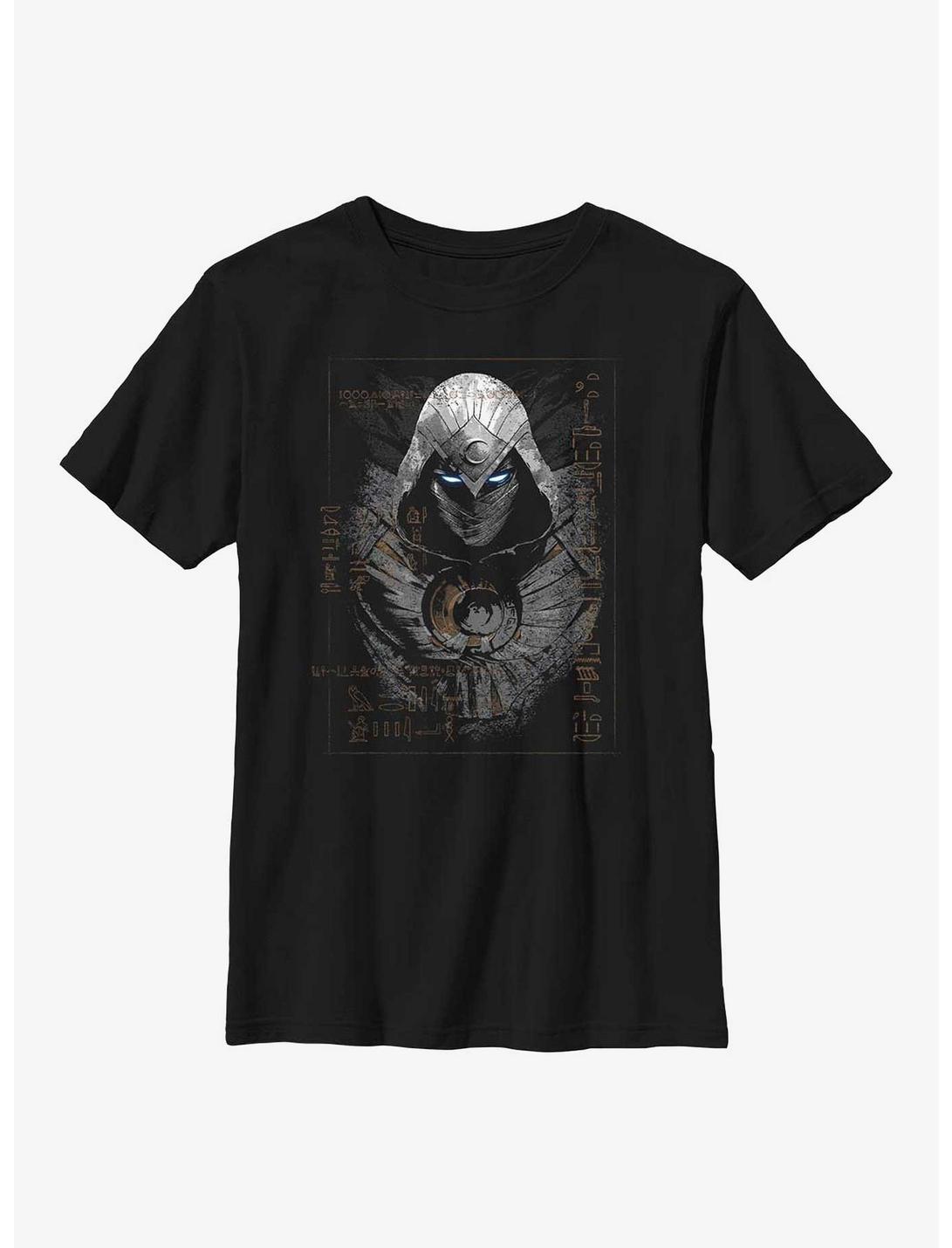Marvel Moon Knight Ancient Glyphs Youth T-Shirt, BLACK, hi-res