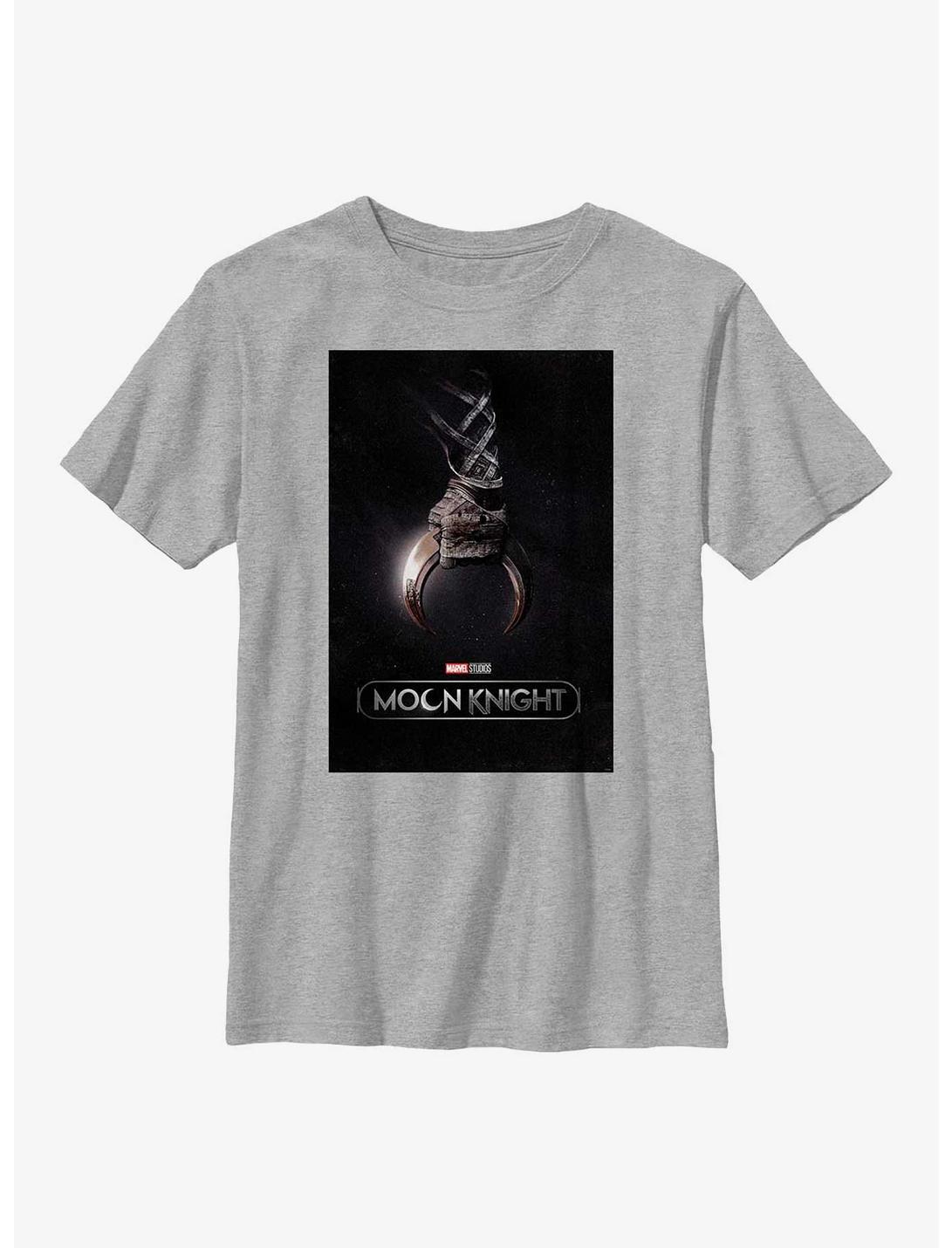 Marvel Moon Knight Crescent Dart Poster Youth T-Shirt, ATH HTR, hi-res