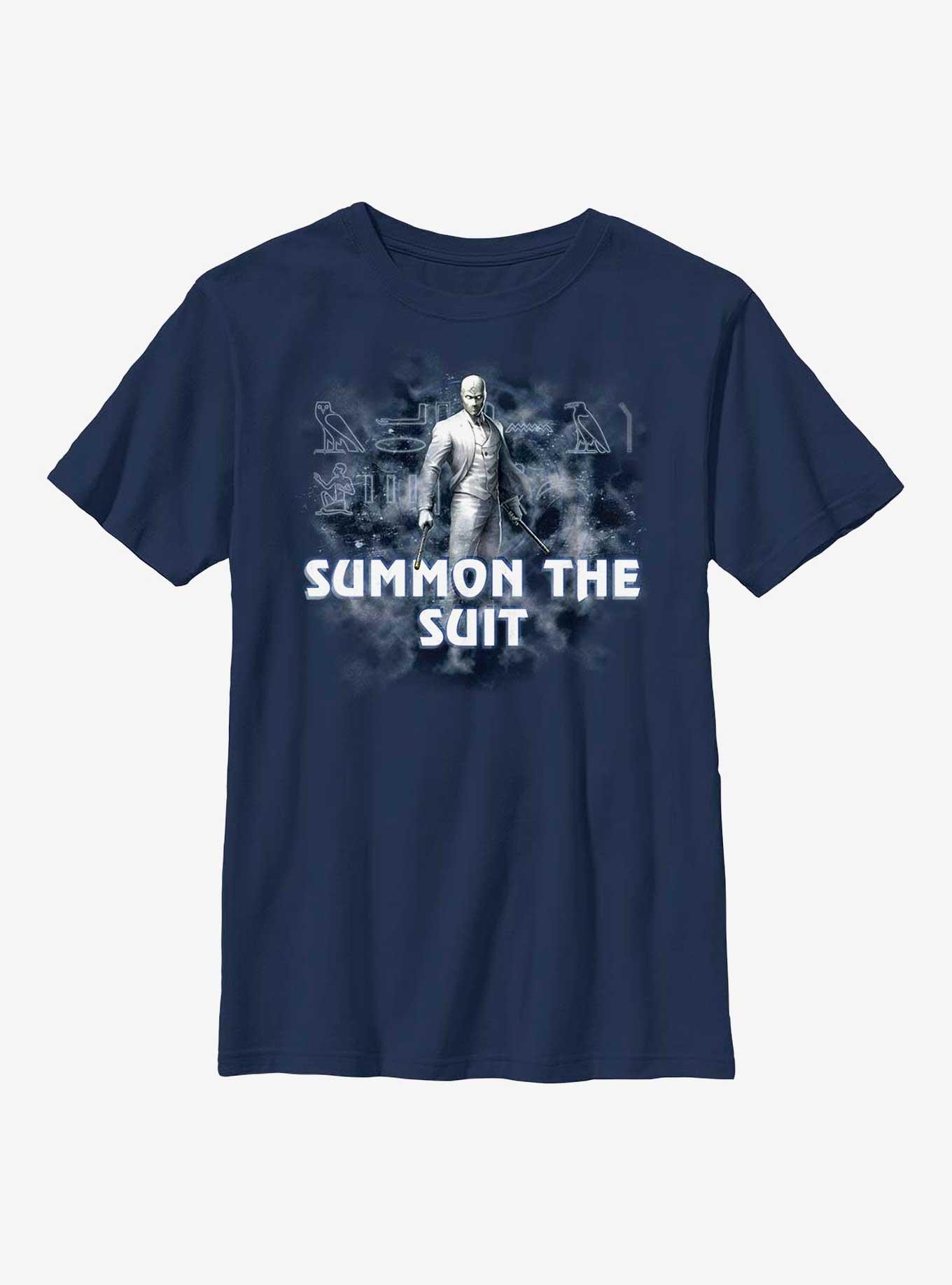 Marvel Moon Knight Summon The Suit Youth T-Shirt, NAVY, hi-res