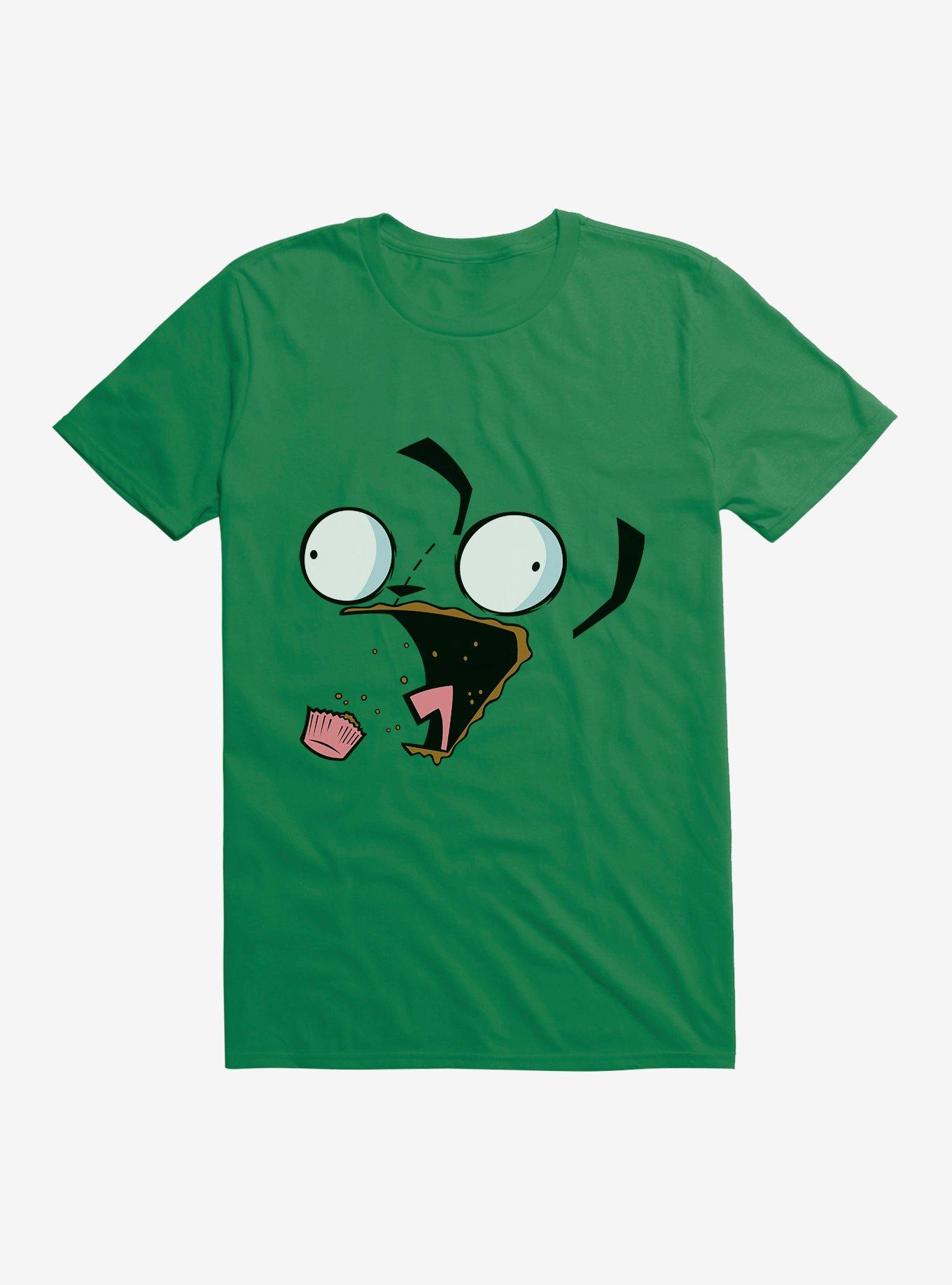 Invader Zim Big Face Eating Cupcake T-Shirt, , hi-res
