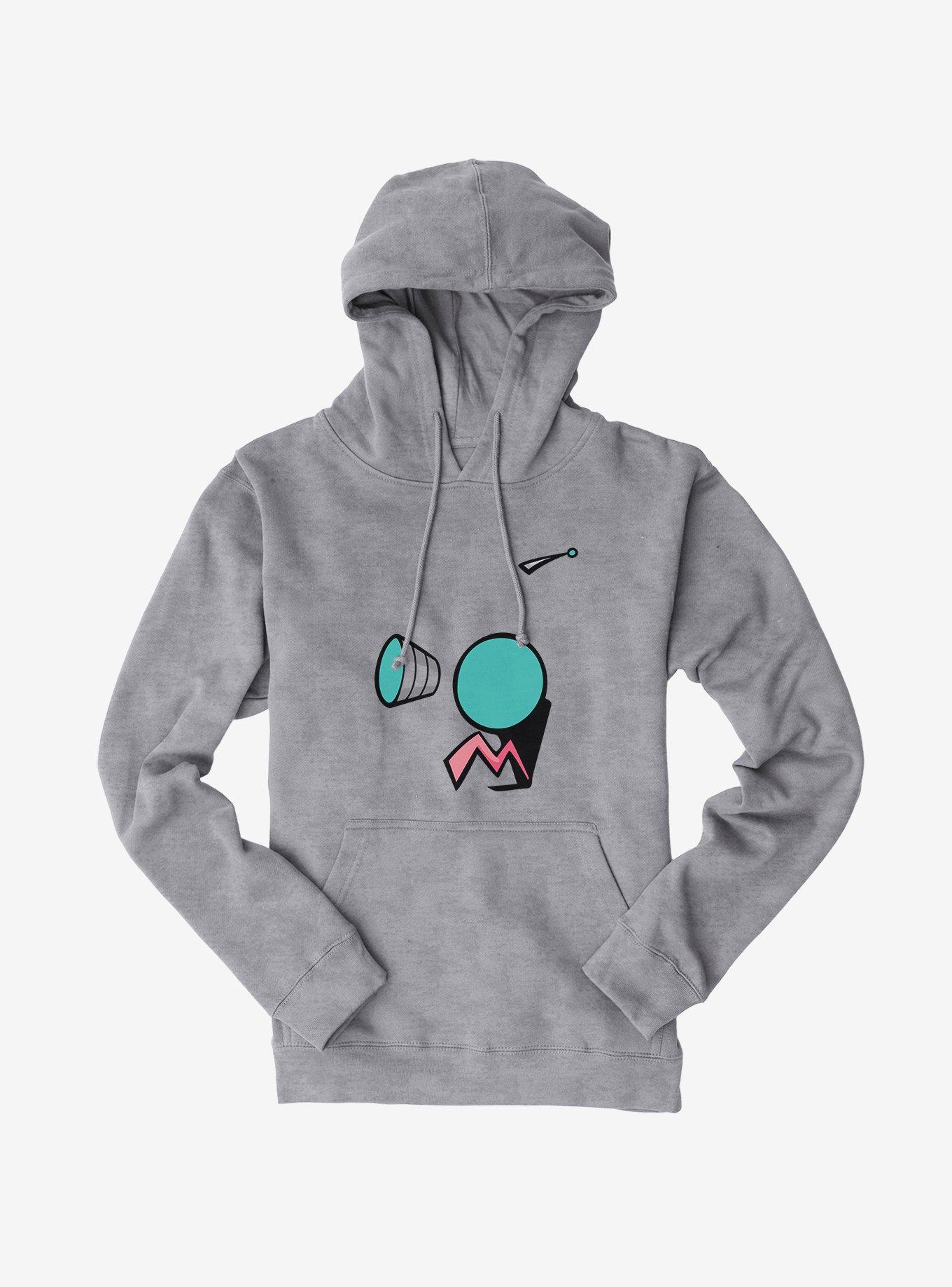 Invader Zim Big Face Screaming Hoodie, HEATHER GREY, hi-res