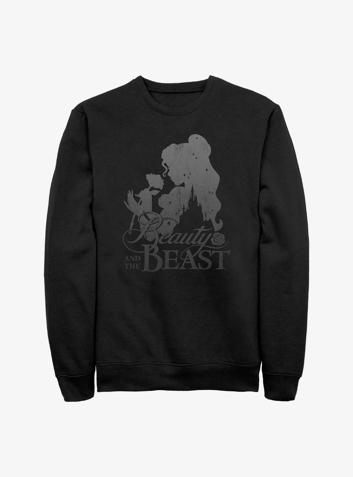 Disney Beauty And The Beast Silhouette Sweatshirt, BLACK, hi-res