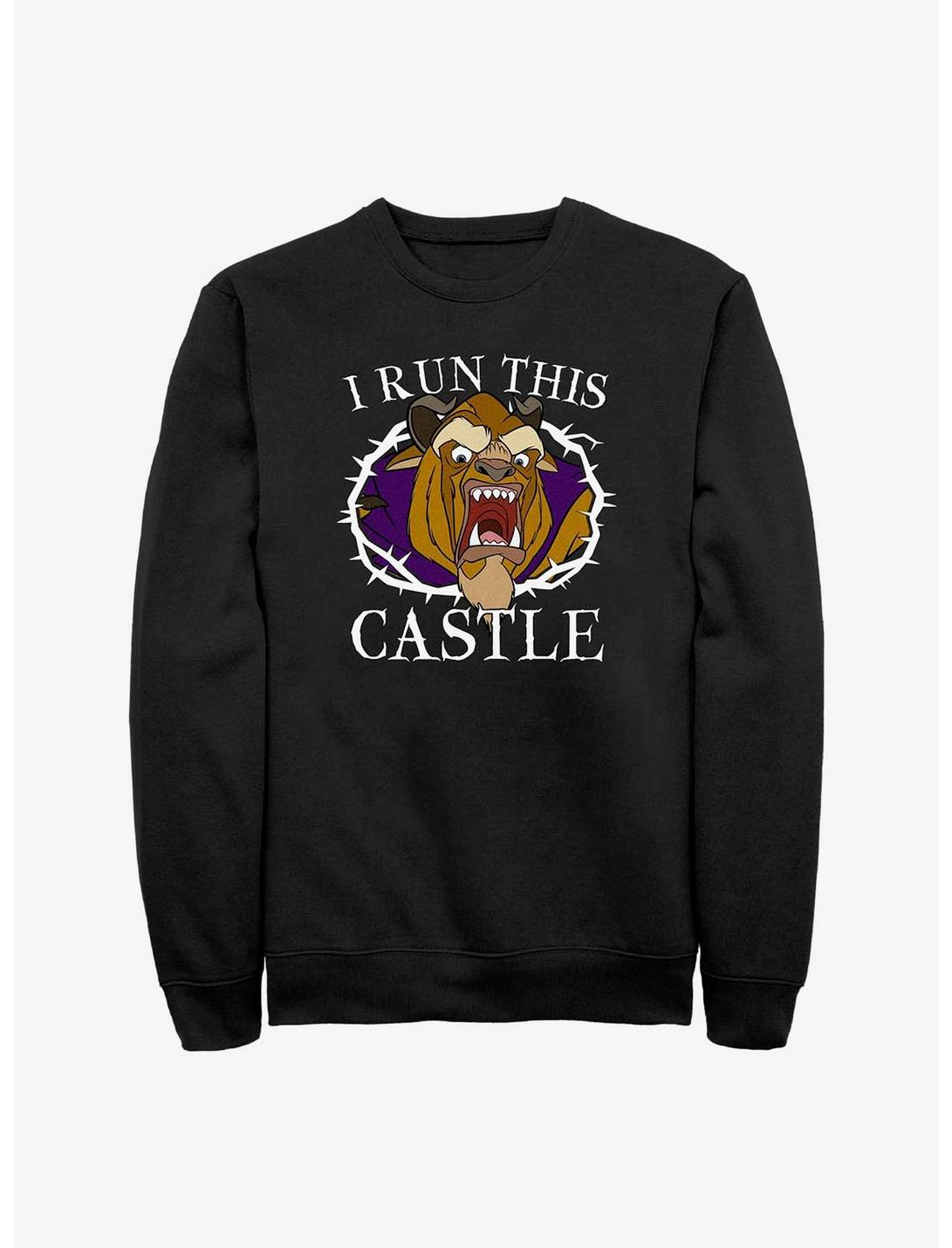 Disney Beauty And The Beast I Run This Castle Sweatshirt, BLACK, hi-res