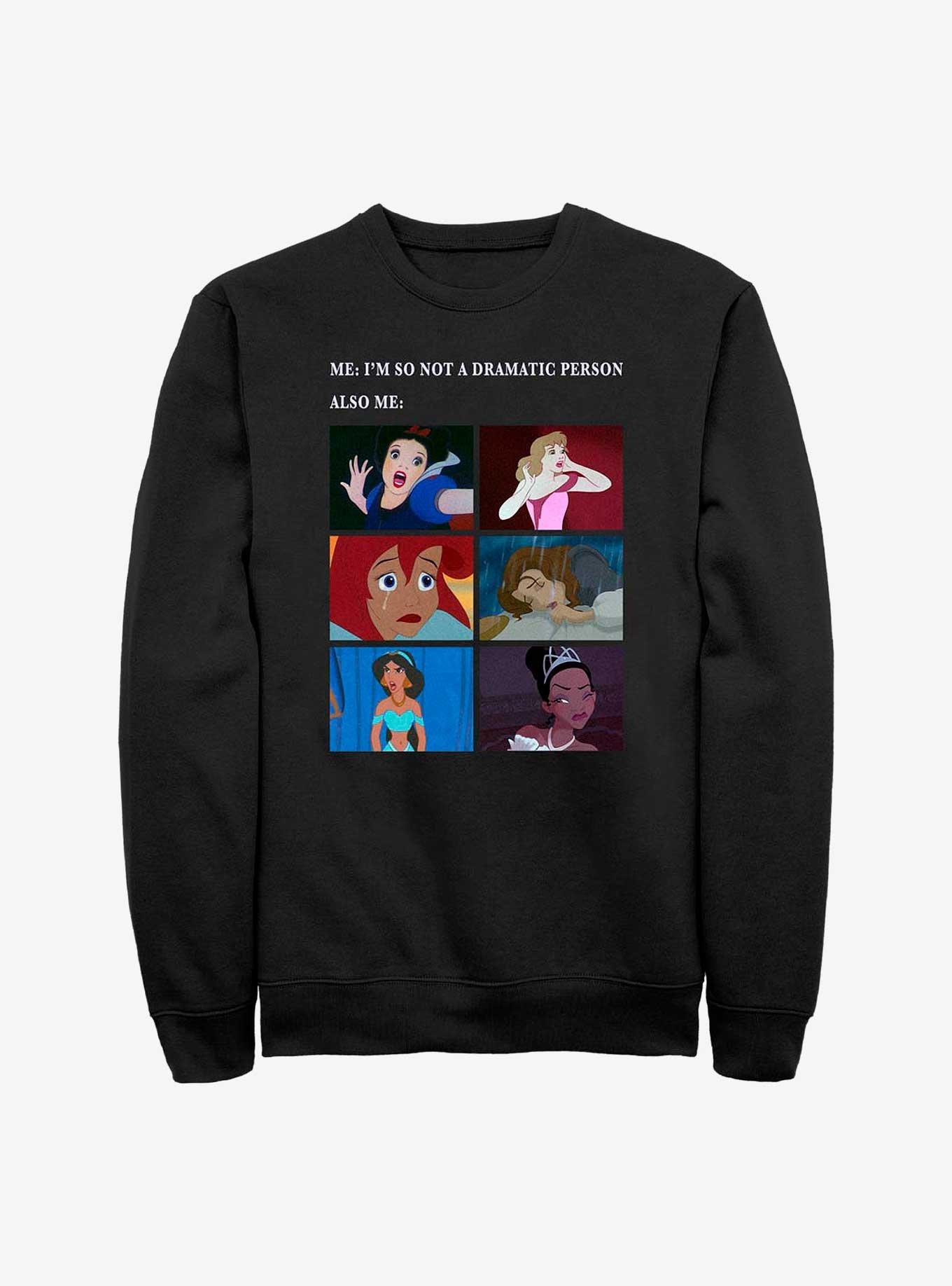 Disney Princesses Dramatic Meme Sweatshirt, BLACK, hi-res