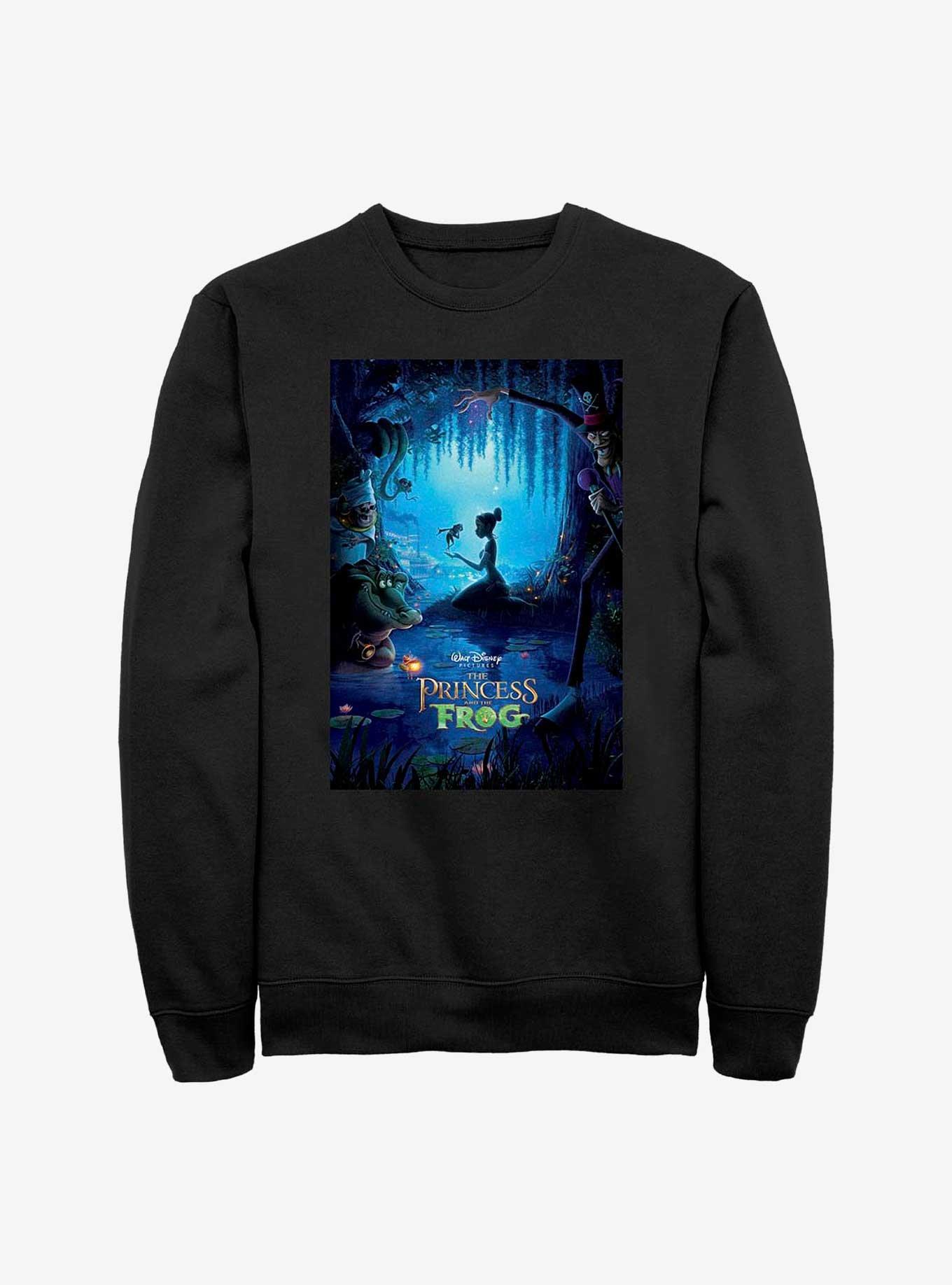 Disney Princess And The Frog Frog Classic Poster Sweatshirt, BLACK, hi-res