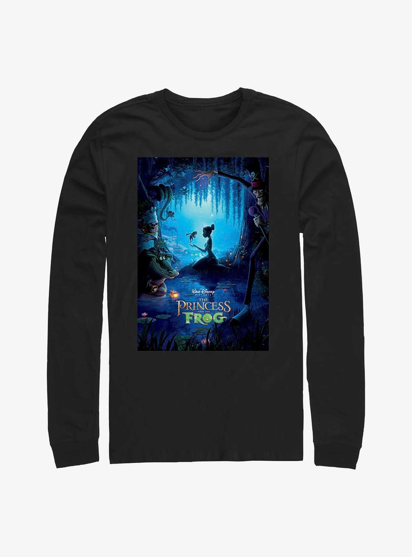 Disney Princess And The Frog Frog Classic Poster Long-Sleeve T-Shirt, BLACK, hi-res