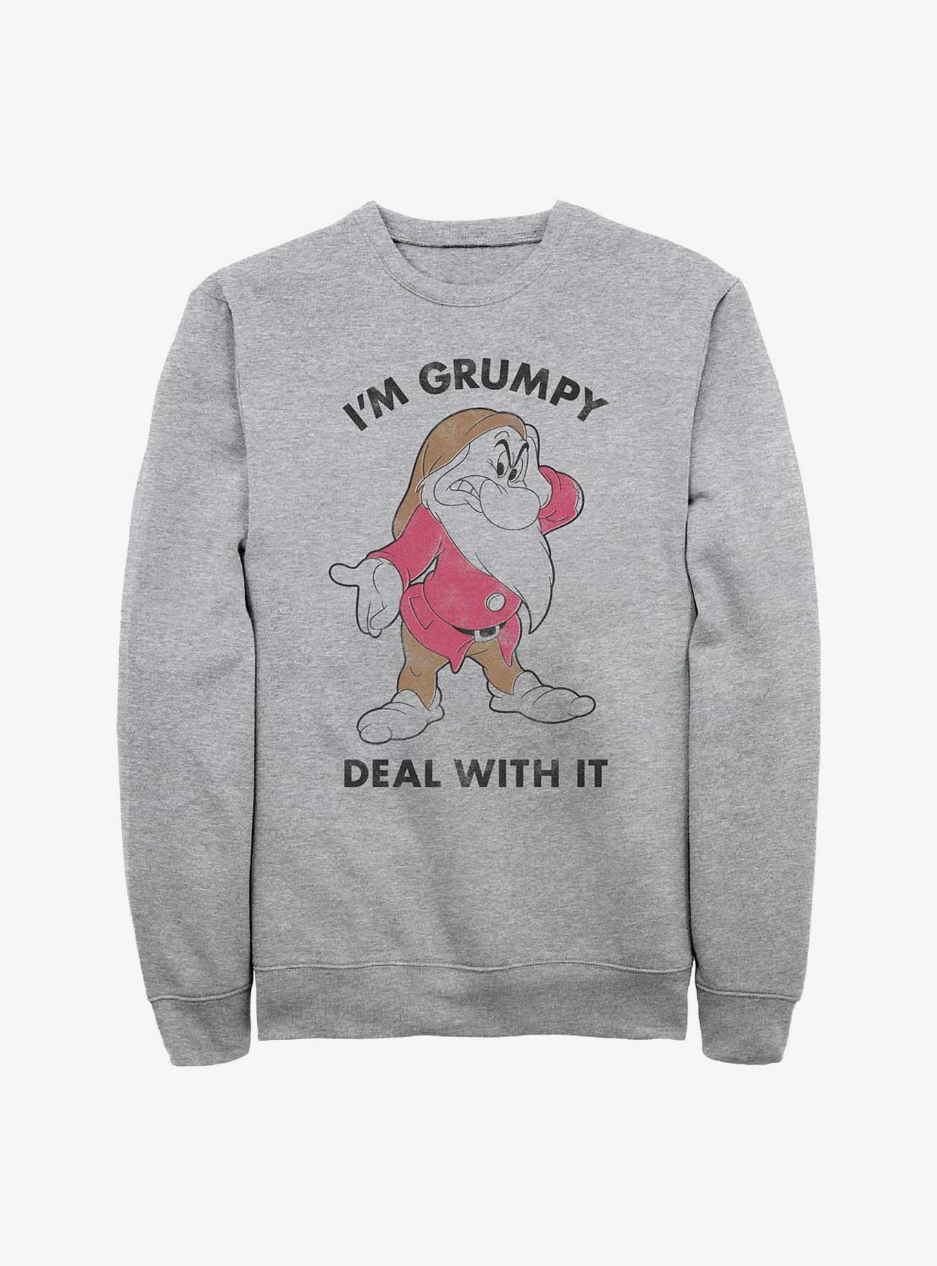 Disney Snow White And The Seven Dwarfs I'm Grumpy Deal WIth It Sweatshirt, , hi-res