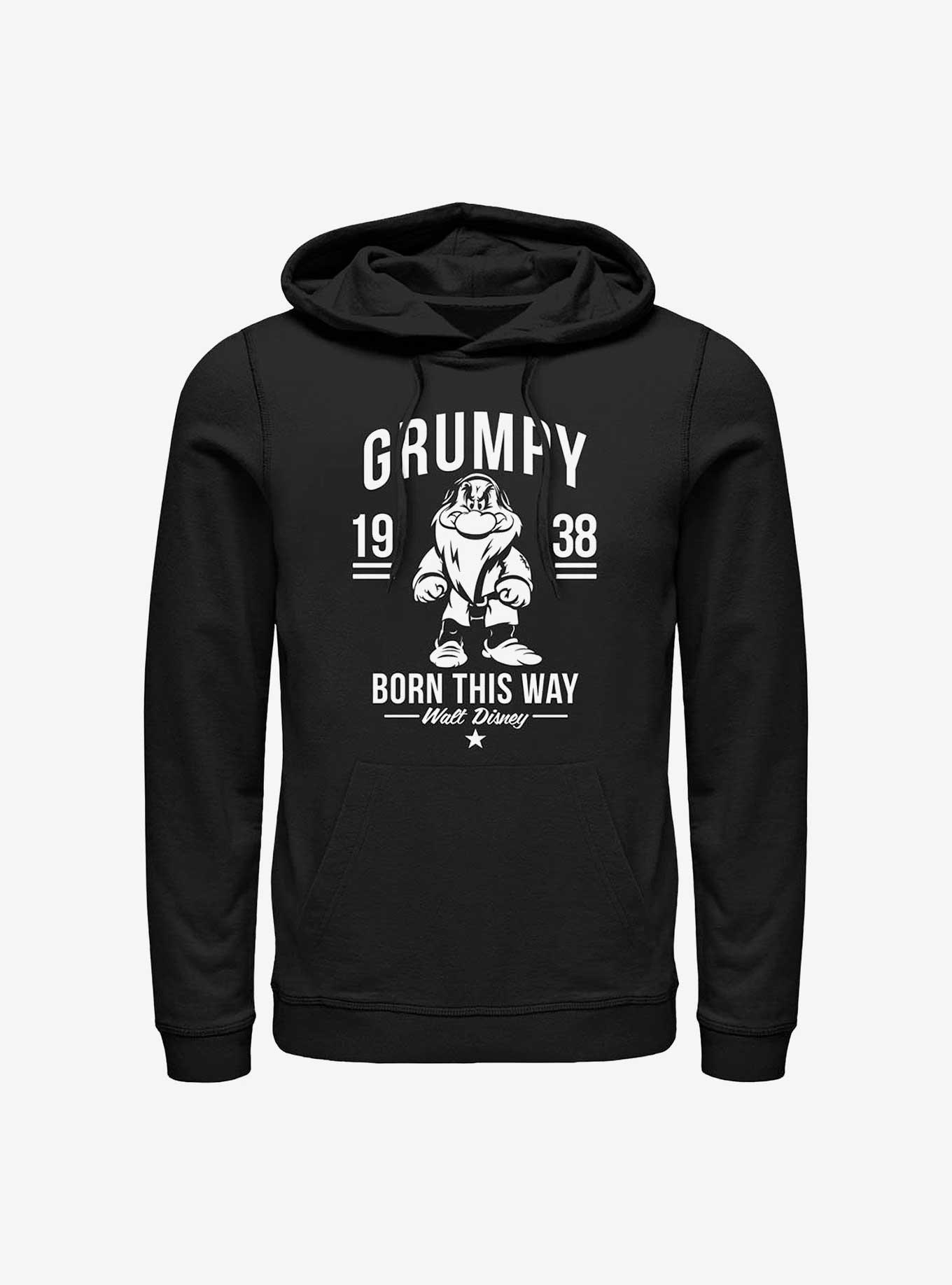 Disney Snow White And The Seven Dwarfs Born Grumpy Hoodie BLACK