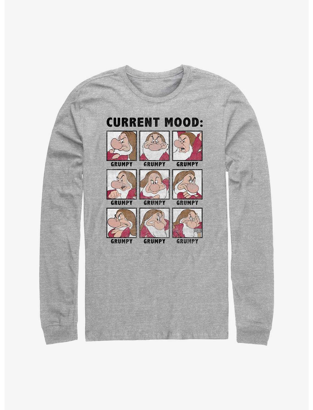 Disney Snow White And The Seven Dwarfs Current Mood Grumpy Long-Sleeve T-Shirt, ATH HTR, hi-res