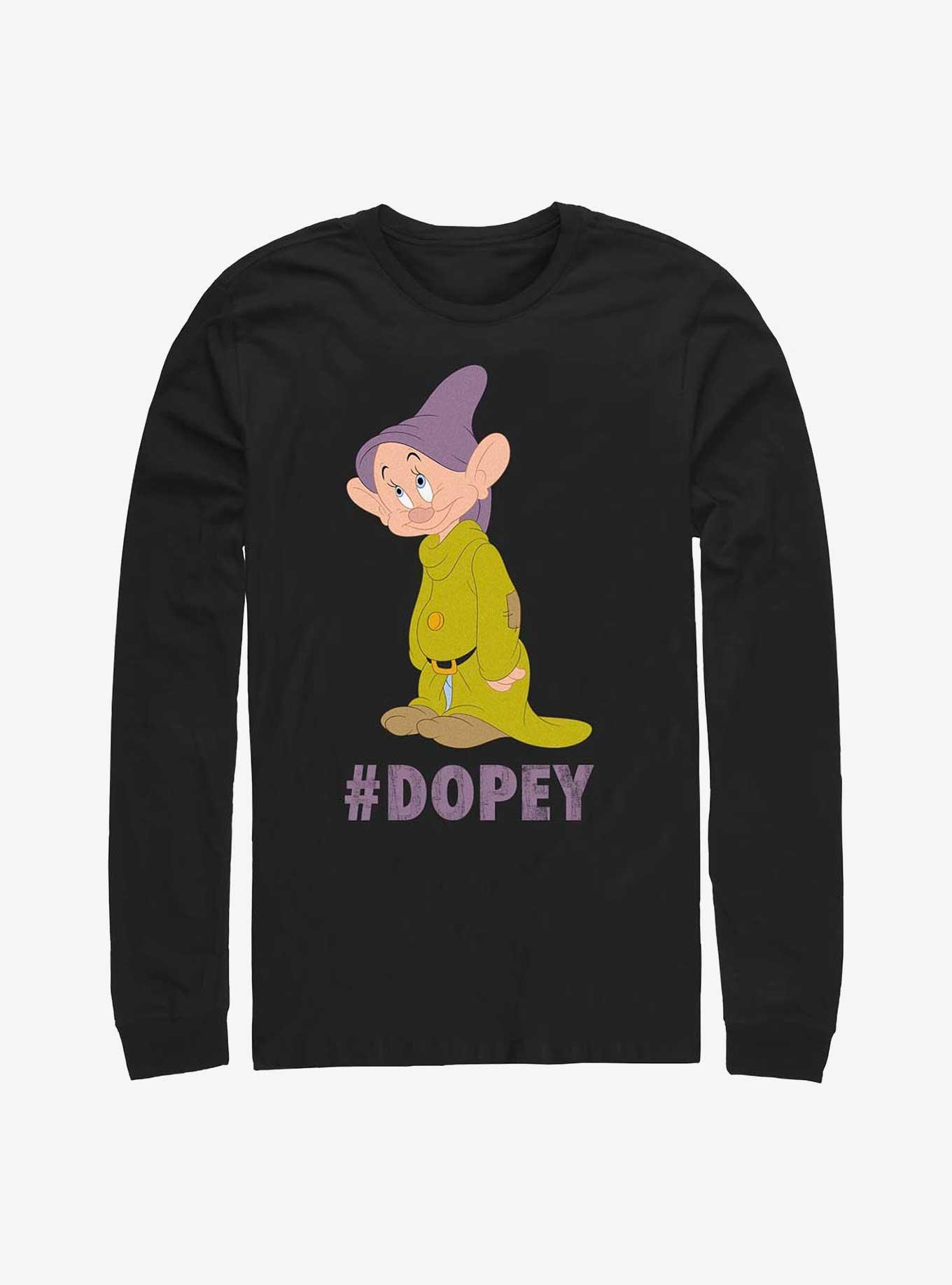 Disney Snow White And The Seven Dwarfs Hashtag Dopey Long-Sleeve T-Shirt, , hi-res