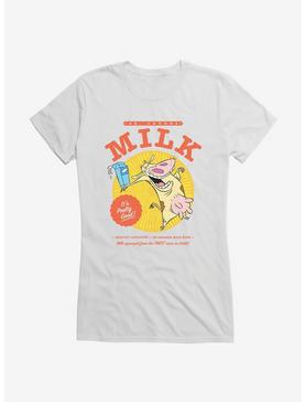 Cartoon Network Cow And Chicken Dr. Chunks Milk Girls T-Shirt, WHITE, hi-res