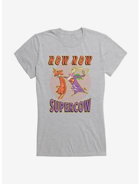 Cartoon Network Cow And Chicken How Now Supercow Girls T-Shirt, HEATHER, hi-res