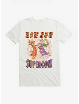 Cartoon Network Cow And Chicken How Now Supercow T-Shirt, WHITE, hi-res